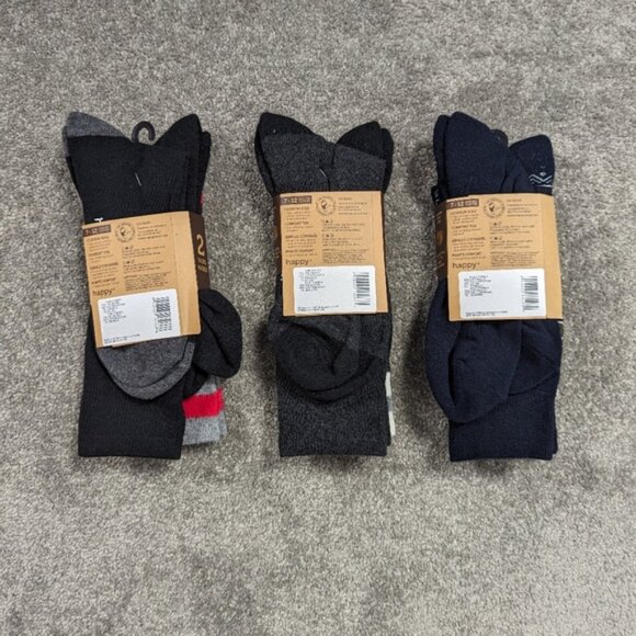 Happy Foot Set of 6 Happy Foot Cabin Cozy Socks - Crew Length, Cushioned Winter - Picture 2 of 8